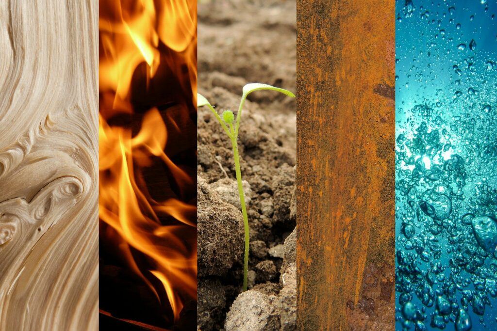 Elements, Different ways of having sex, fire, water, earth, air, ether